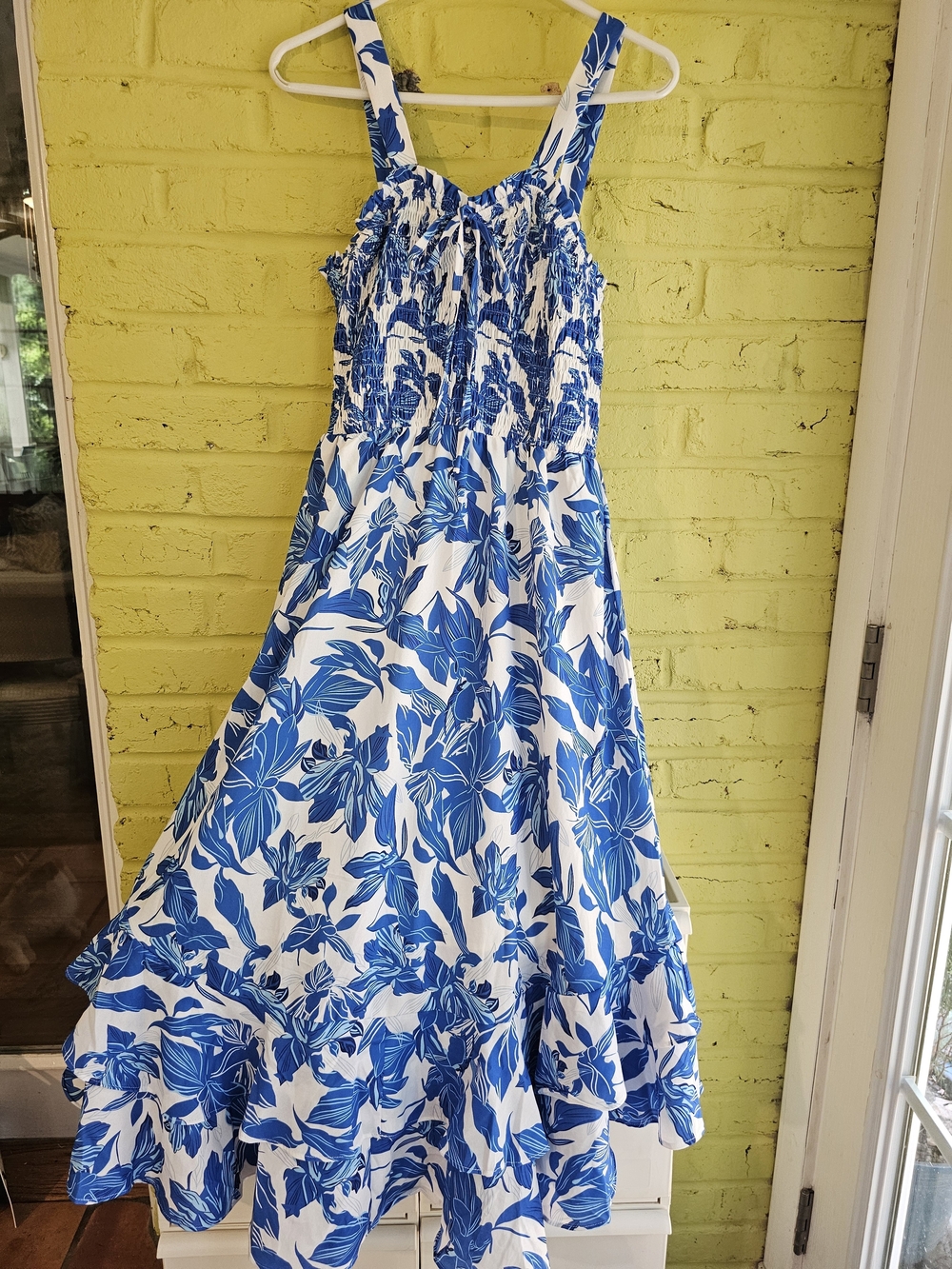 Grace Karin Blue & White Floral Sundress - Sleeveless Maxi Dress